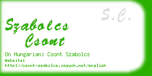 szabolcs csont business card